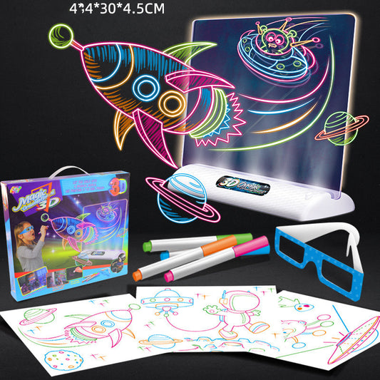 3D LED Luminous blackboard drawing