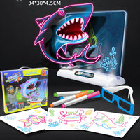 3D LED Luminous blackboard drawing
