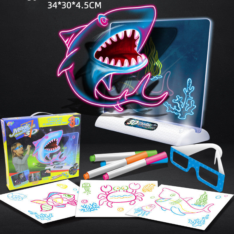 3D LED Luminous blackboard drawing