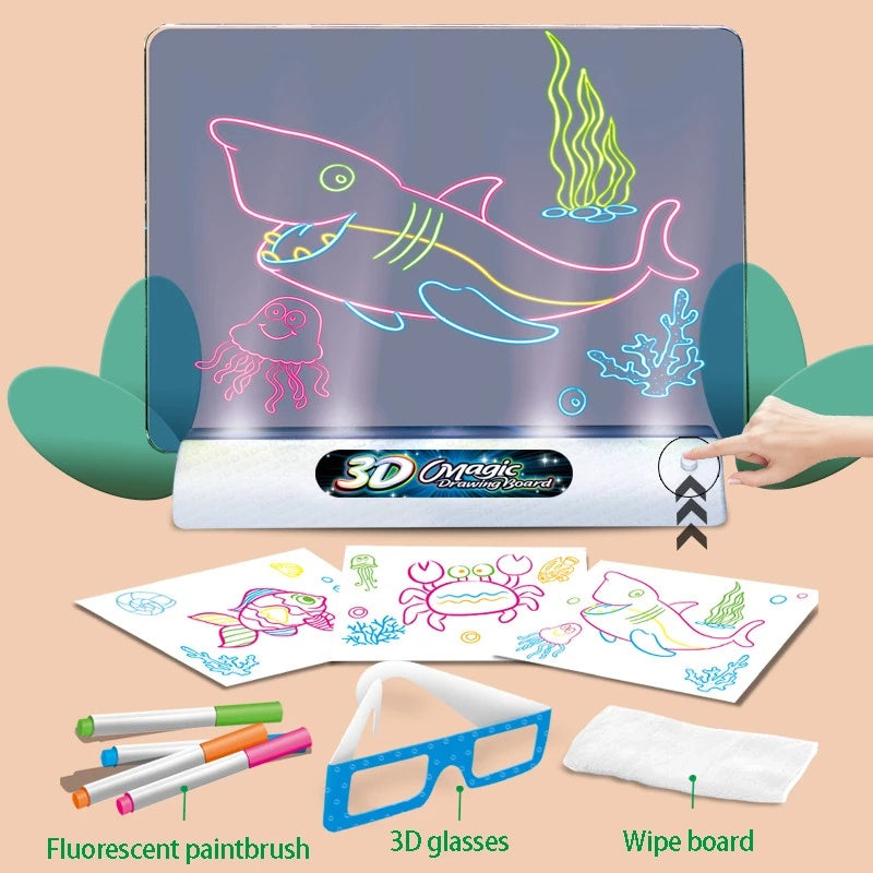 3D LED Luminous blackboard drawing