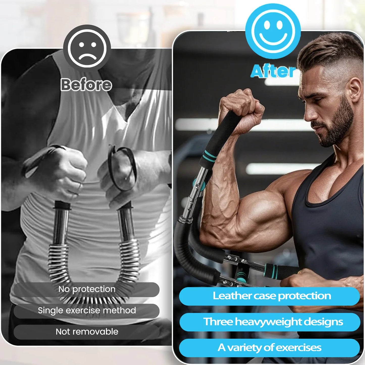 Twister Arm Trainer - Adjustable Chest Workout Equipment and Grip Strength Trainer for Men