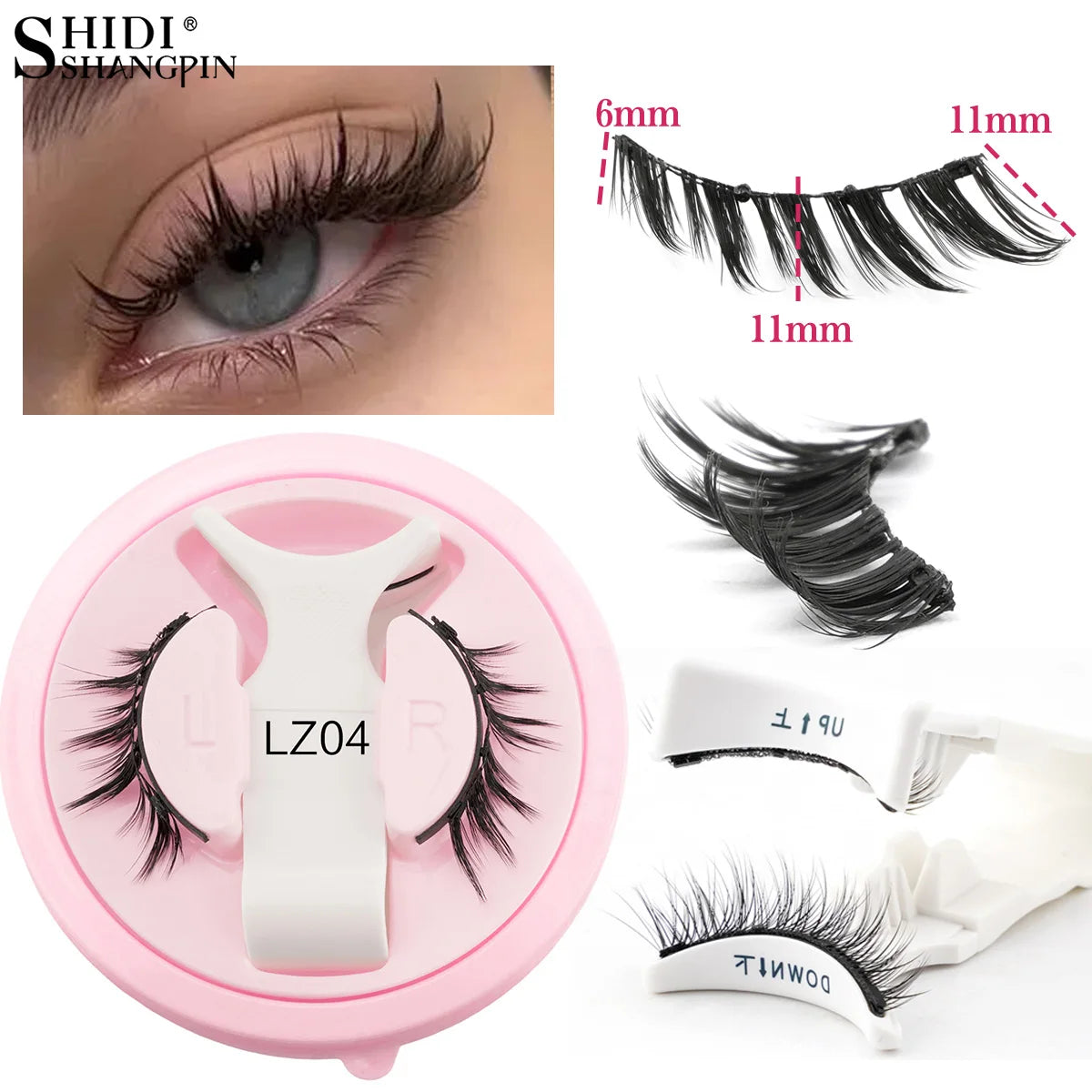 Magnetic Eyelash Set - Reusable Natural False Eyelashes and Magnetic Tweezers