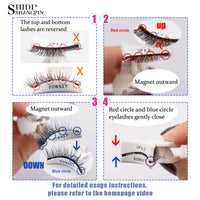 Magnetic Eyelash Set - Reusable Natural False Eyelashes and Magnetic Tweezers