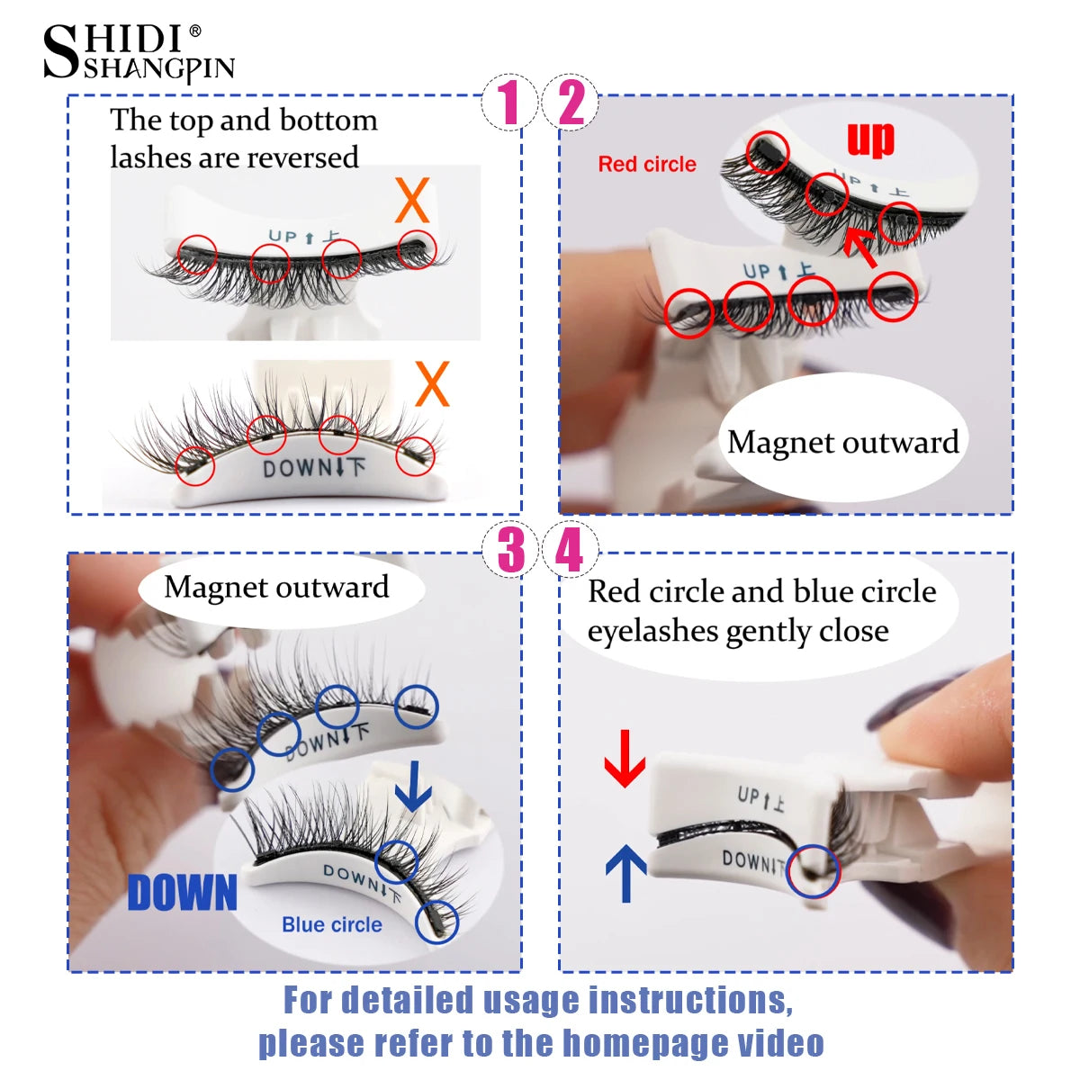 Magnetic Eyelash Set - Reusable Natural False Eyelashes and Magnetic Tweezers