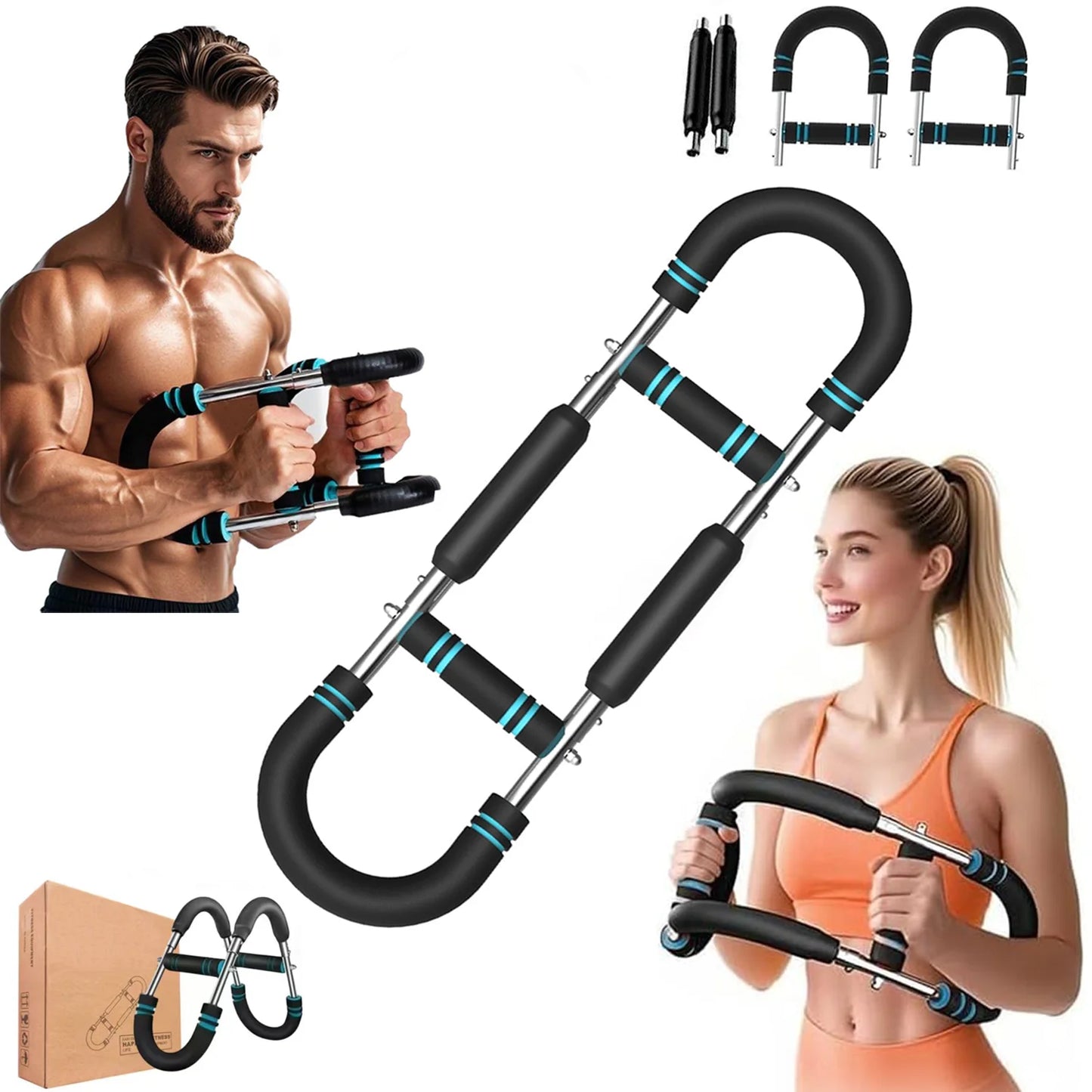 Twister Arm Trainer - Adjustable Chest Workout Equipment and Grip Strength Trainer for Men